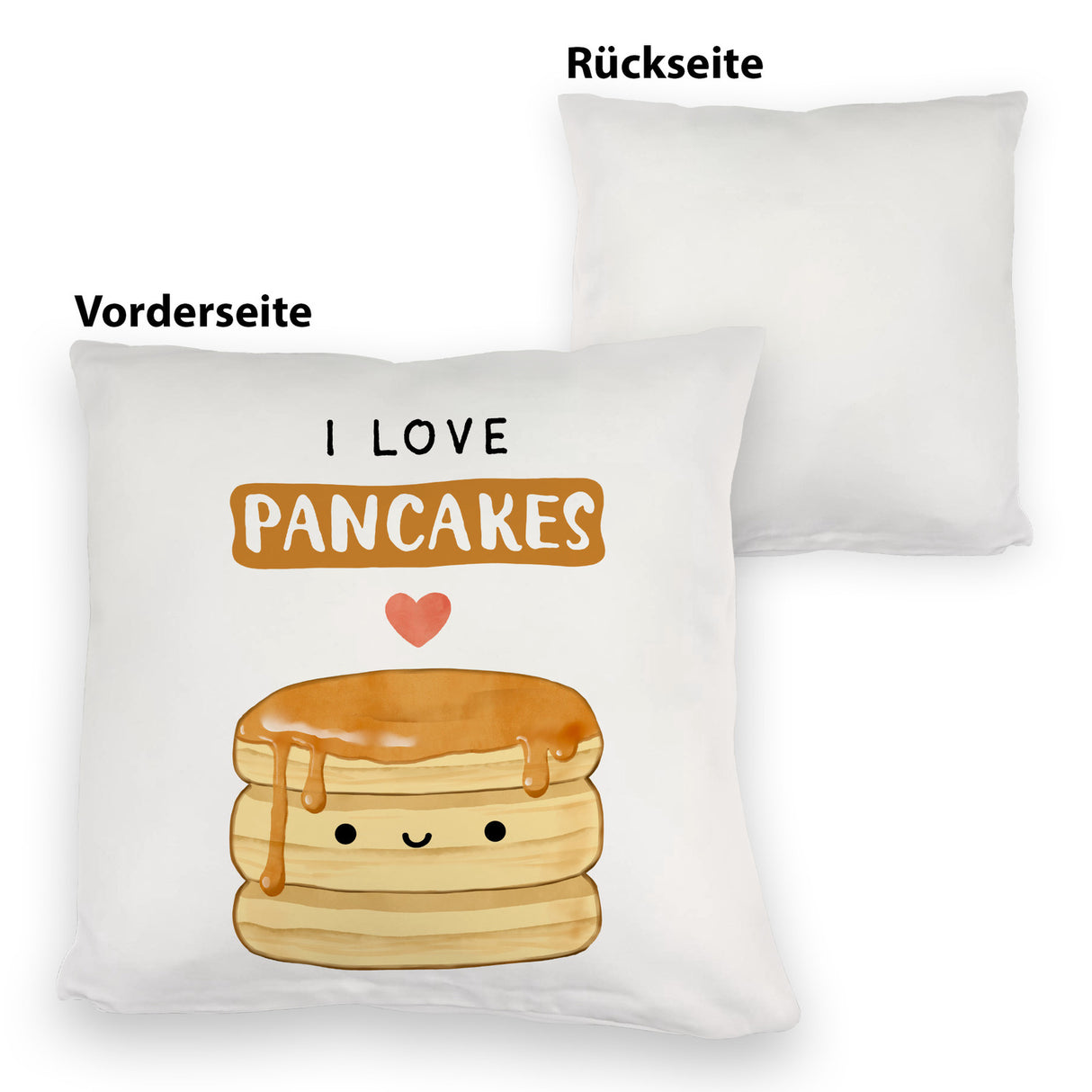 Pancake Kissen mit Spruch I love pancakes
