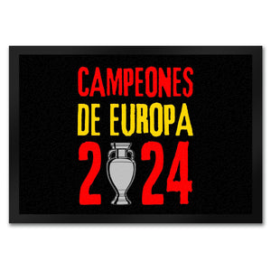 Spanien Europameister 2024 Fußmatte in 35x50 cm mit Spruch Campeones de Europa 2024