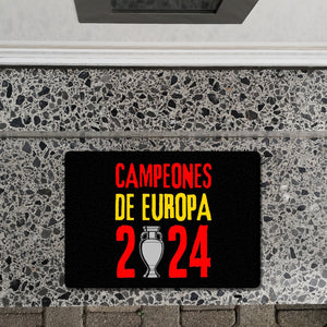 Spanien Europameister 2024 Fußmatte in 35x50 cm ohne Rand mit Spruch Campeones de Europa 2024