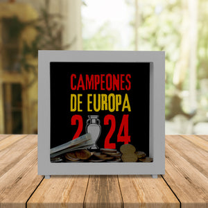 Spanien Europameister 2024 Spardose mit Spruch Campeones de Europa 2024