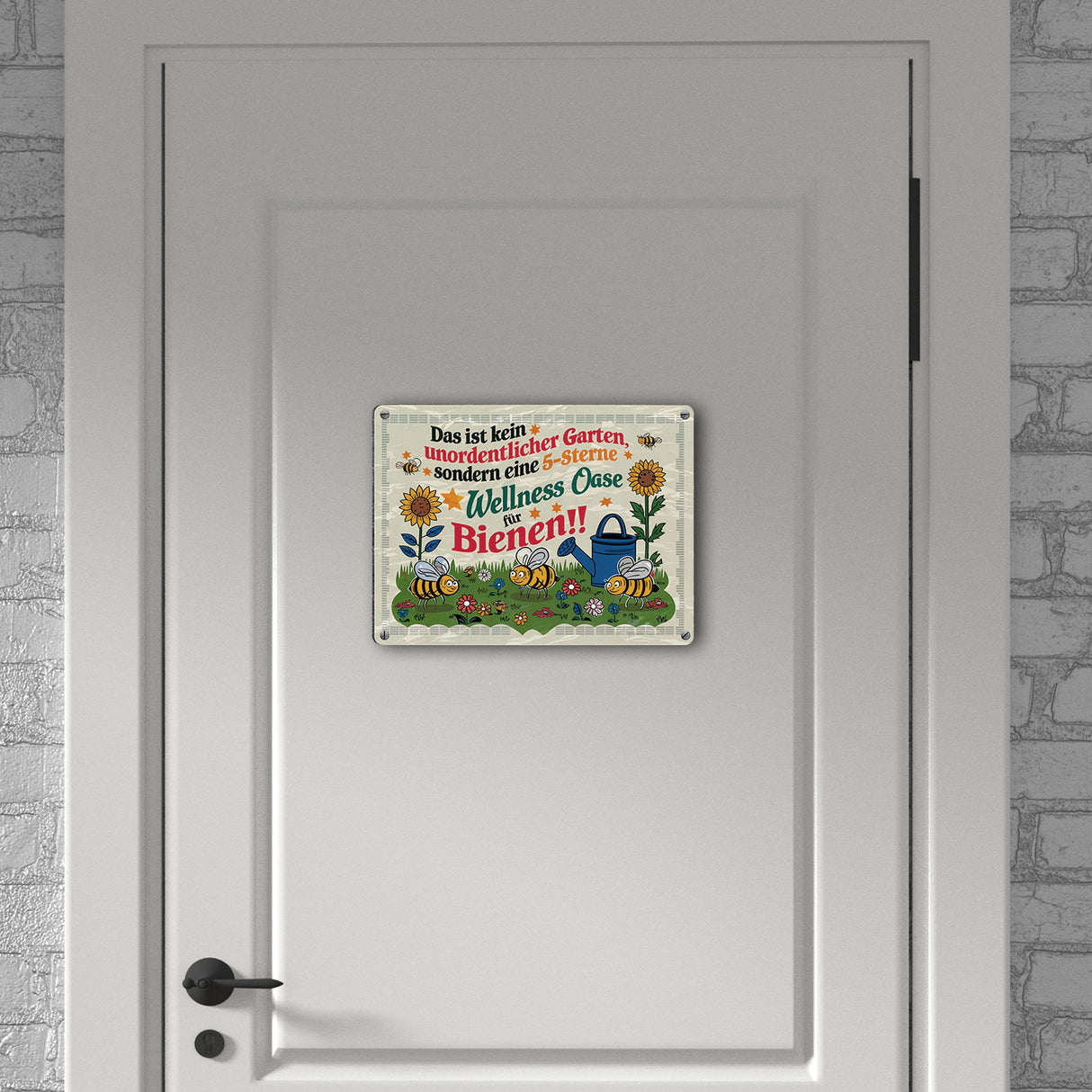 5-Sterne Wellness Oase für Bienen Metallschild in 15x20 cm