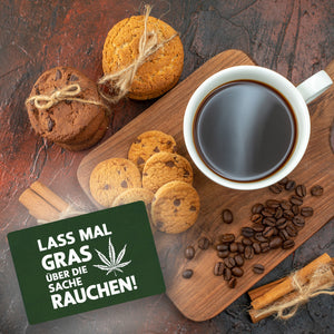 Lass mal Gras rauchen Fußmatte in 35x50 cm ohne Rand mit Cannabisblatt