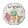 Eiscreme Magnet rund mit Spruch Summer Time
