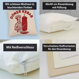 Döner Kebab Logo Kissen