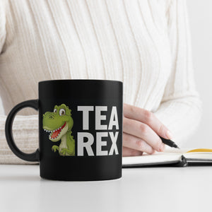 Grüner Cartoon-Dinosaurier TEA REX Tasse
