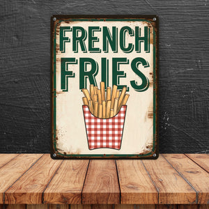 French Fries Metallschild in 15x20 cm mit Pommes frites