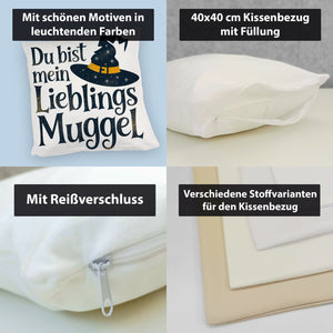DU BIST MEIN LIEBLINGS MUGGEL Kissen - Lieblingsmensch Geschenk