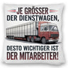 Lastwagen mit Anhänger - Wichtiger Mitarbeiter Kissen