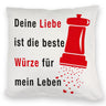 Herz-Kissen mit Spruch für Romantiker