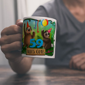 Faultier Kaffeebecher zum 59.Geburtstag