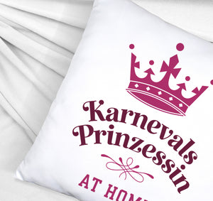 Karnevalsprinzessin Kissen mit Krone in Pink
