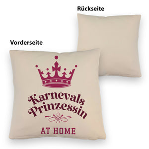 Karnevalsprinzessin Kissen mit Krone in Pink