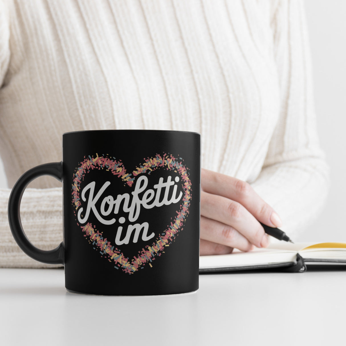 Konfetti im Herzen Tasse