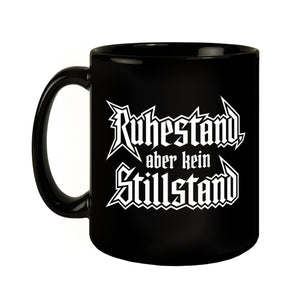 Ruhestand, aber kein Stillstand Tasse im Rockband Stil