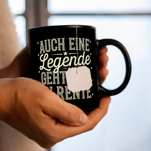 Ruhestand Rentenlegende mit Sternen Tasse