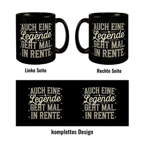 Ruhestand Rentenlegende mit Sternen Tasse