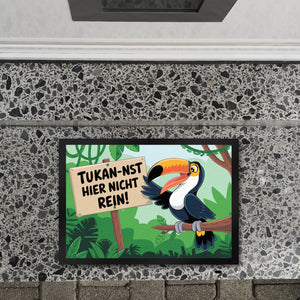 Tukan-nst hier nicht rein! Fußmatte in 35x50 cm mit Tukan im Dschungel