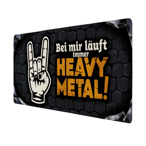 Heavy Metal Handzeichen Schreibtischunterlage 69x31cm XXL Mauspad für Rocker