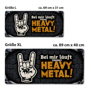 Heavy Metal Handzeichen Schreibtischunterlage 69x31cm XXL Mauspad für Rocker