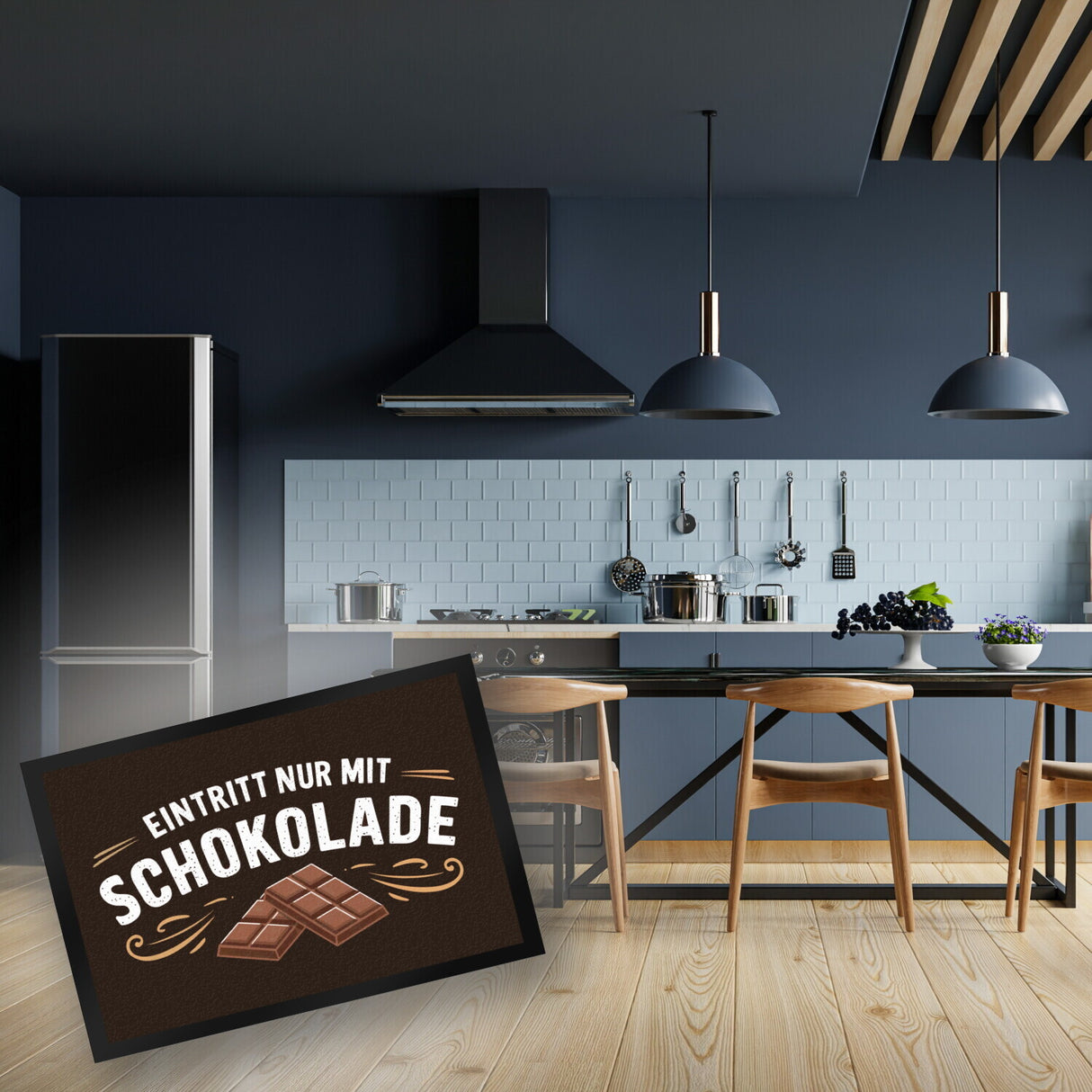 EINTRITT NUR MIT SCHOKOLADE Fussmatte für Schokoladenfans