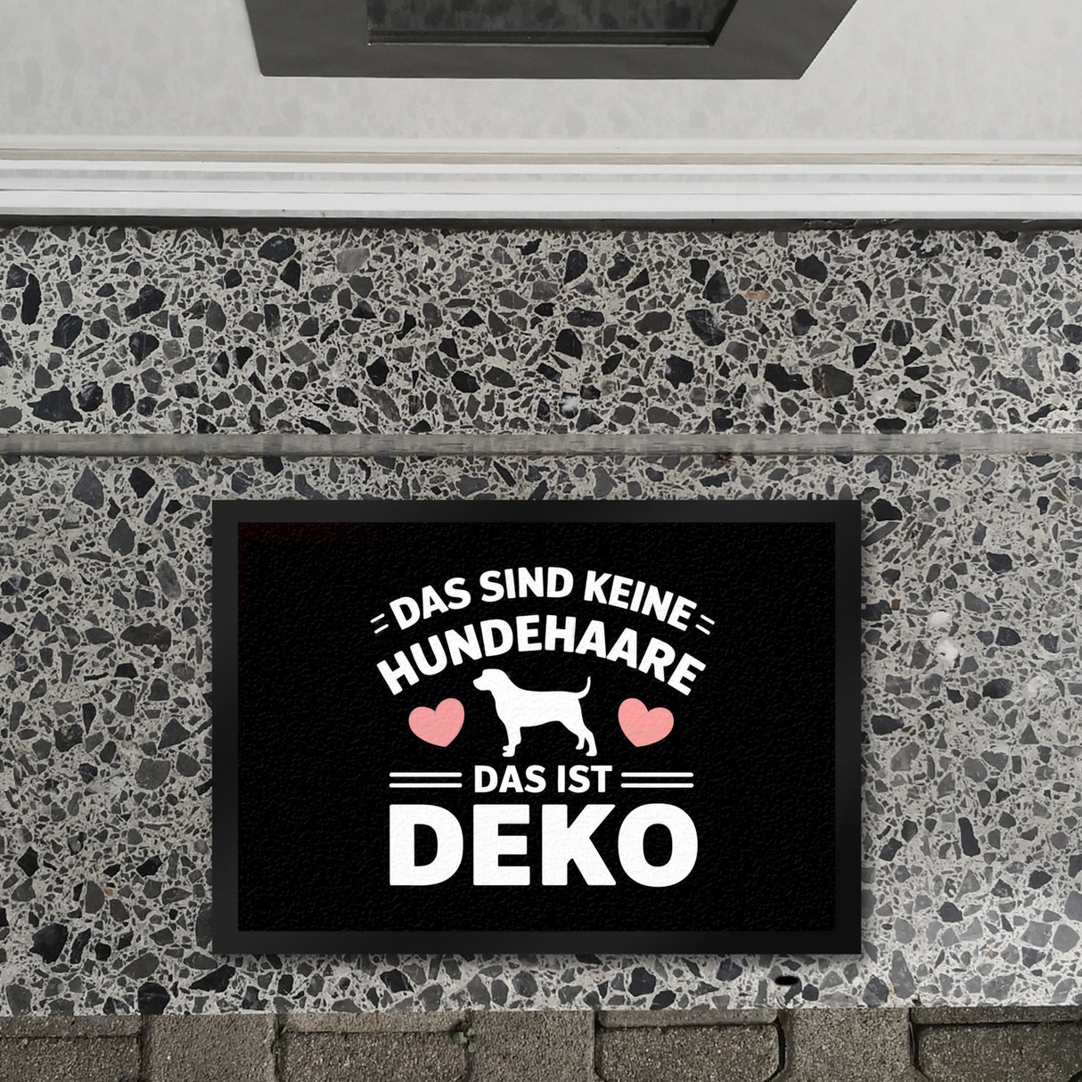 Keine Hundehaare nur Deko Hunde Fußmatte in 35x50 cm