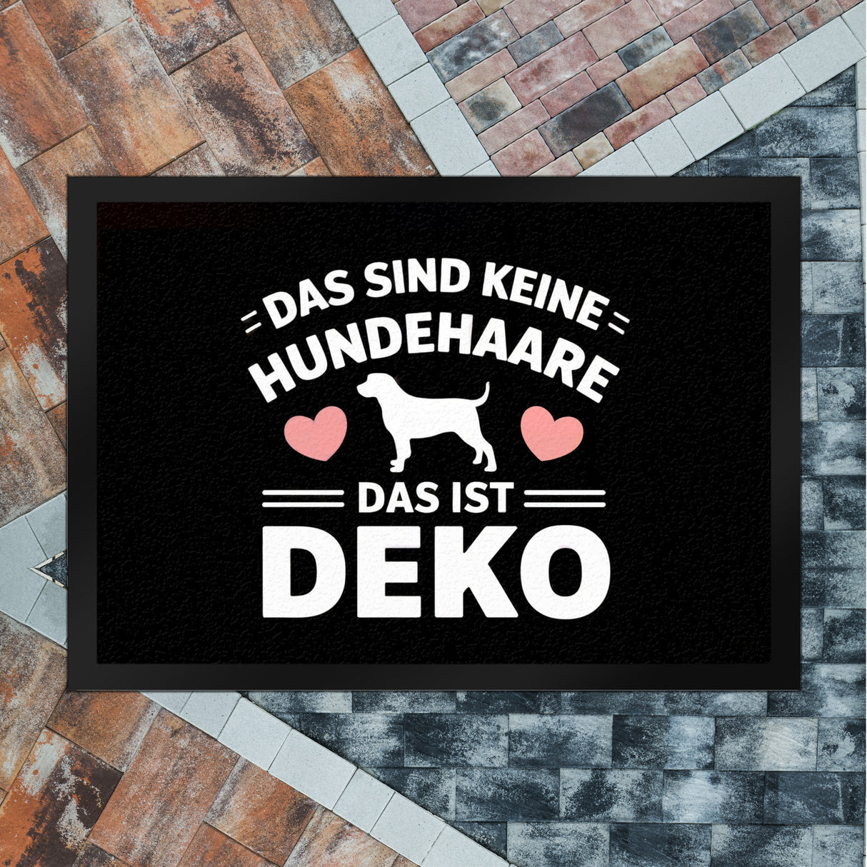 Keine Hundehaare nur Deko Hunde Fußmatte in 35x50 cm