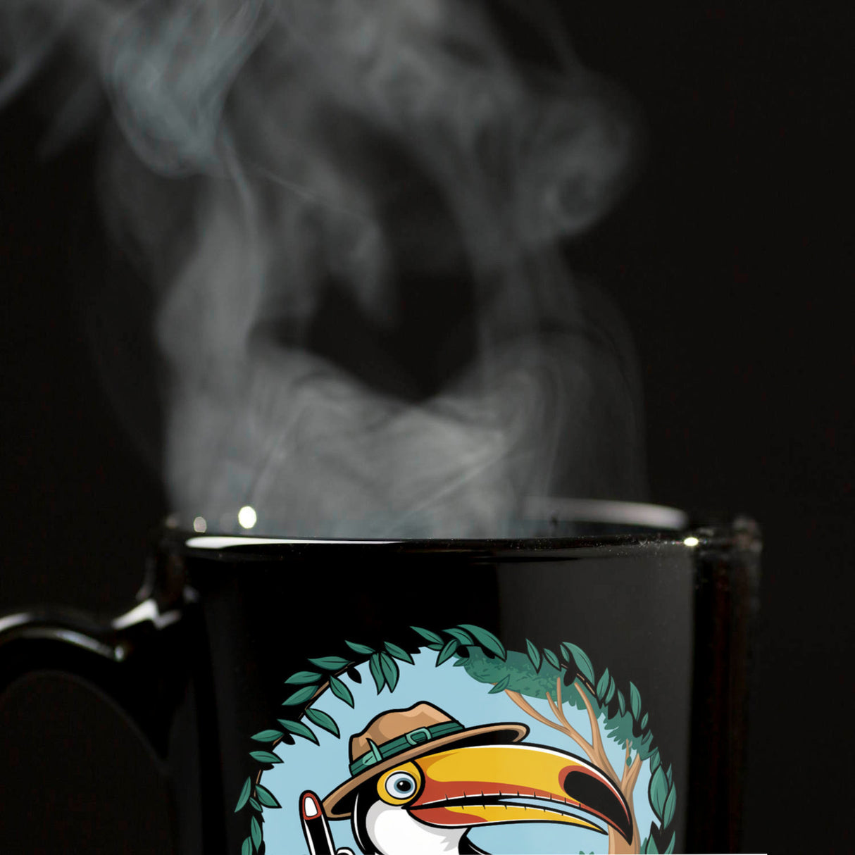 Tukan-nst mich mal Tasse mit Tukan im Dschungel