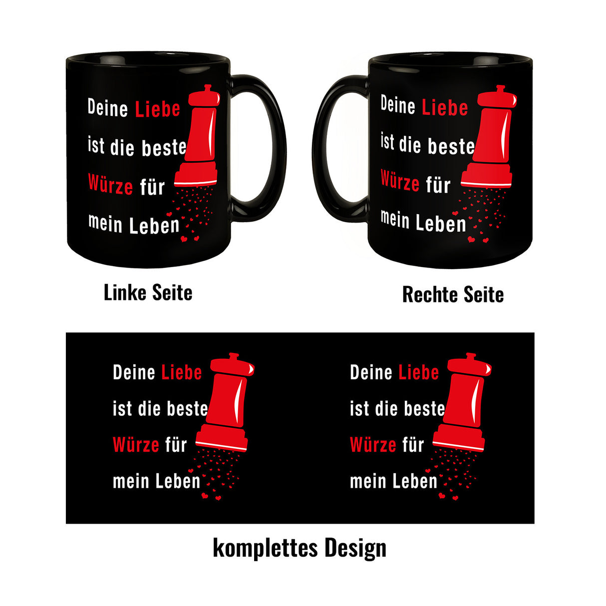 Liebe ist Würze des Lebens Tasse