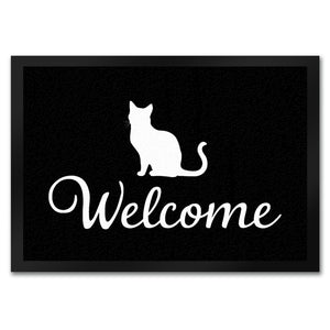 Katzen Silhouette Welcome Fussmatte