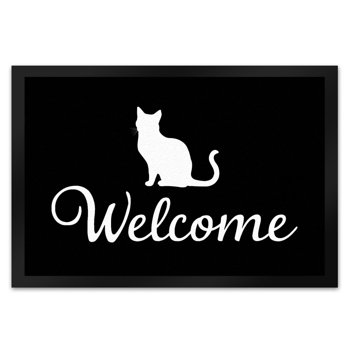 Katzen Silhouette Welcome Fussmatte