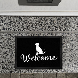 Hunde Silhouette Welcome Fussmatte