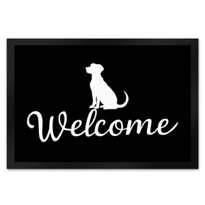 Hunde Silhouette Welcome Fussmatte