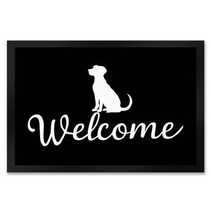 Hunde Silhouette Welcome Fussmatte
