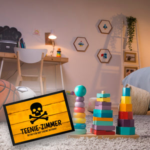 Teenie-Zimmer Totenkopf Fussmatte