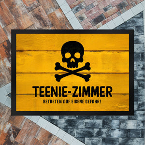 Teenie-Zimmer Totenkopf Fussmatte