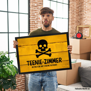 Teenie-Zimmer Totenkopf Fussmatte