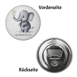 Grauer Elefant - Blümchen für dich Magnet