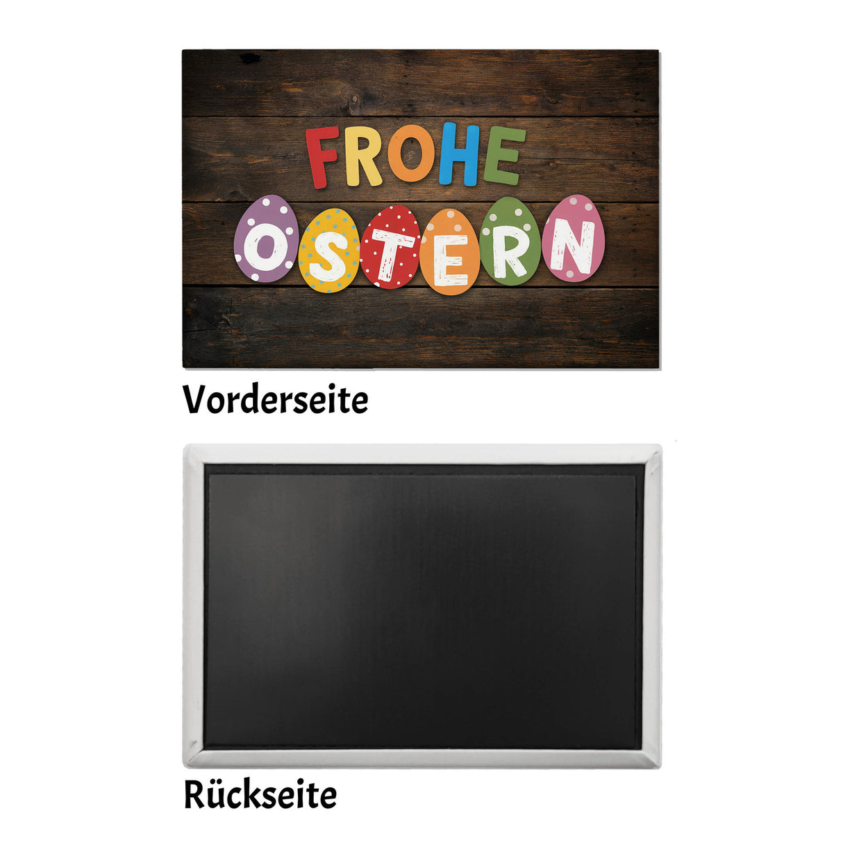 Frohe Ostern Souvenir Magnet mit bunten Eiern