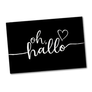 Oh Hallo Souvenir Magnet mit Herz in elegantem Design