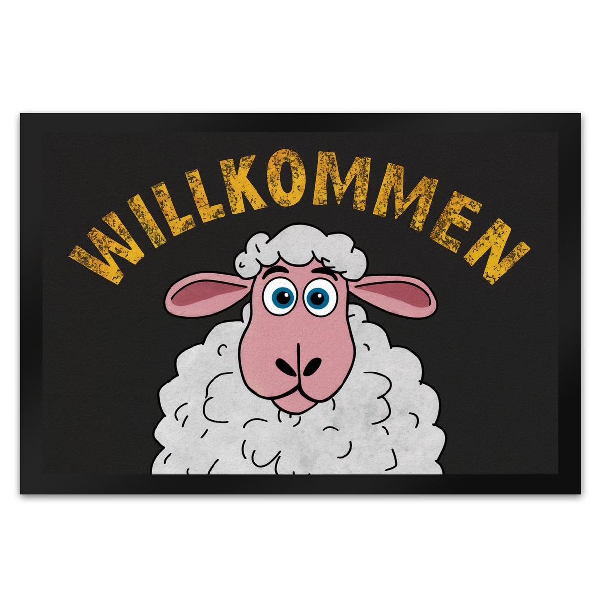 Willkommen Cartoon Schaf Fussmatte für Haustür