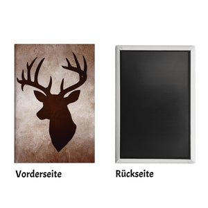 Hirschkopf Silhouette Souvenir Magnet für Jagdfans