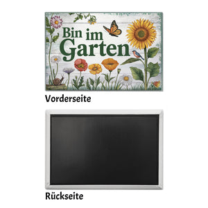 Bin im Garten Souvenir Souvenir Magnet mit Blumen