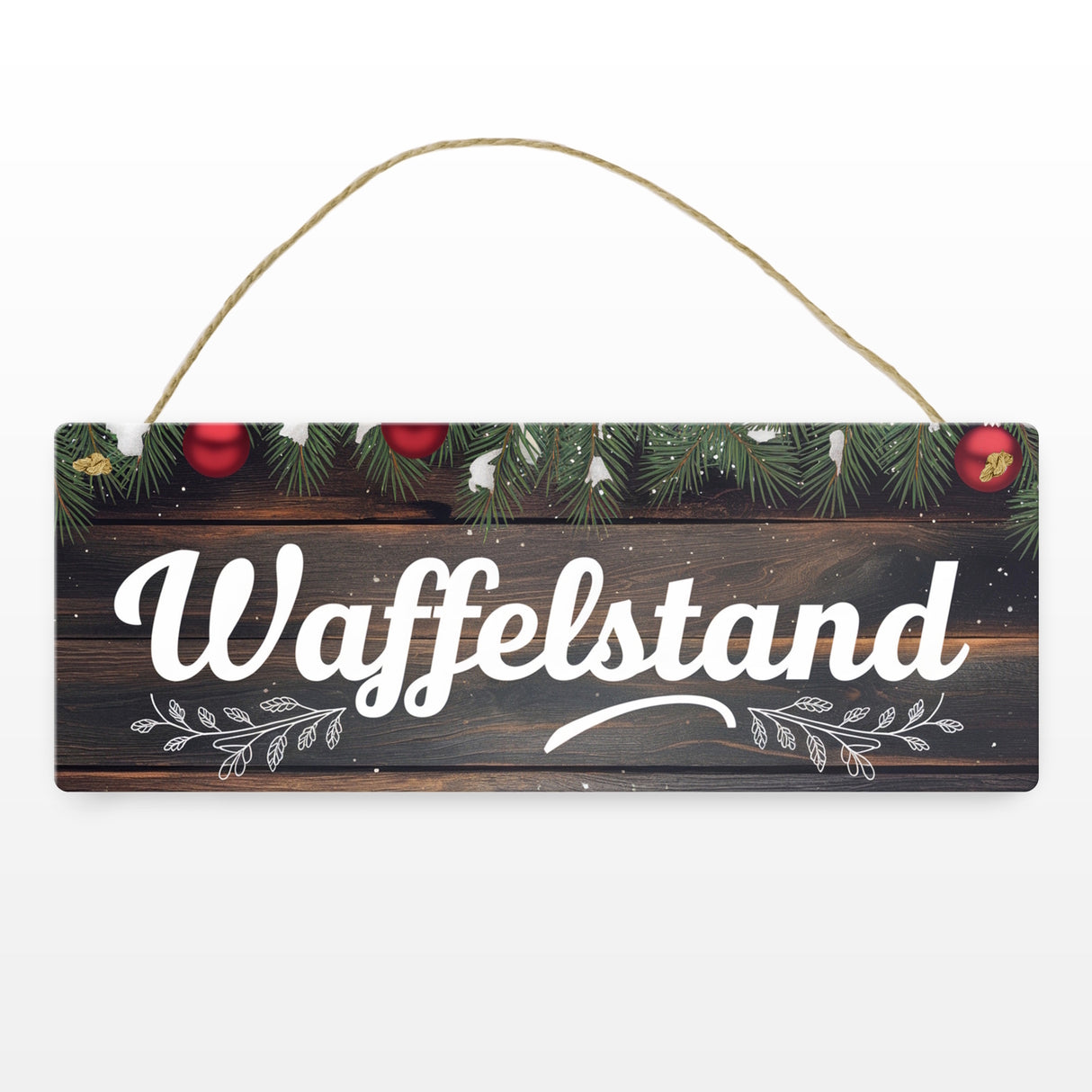 Winterlicher Waffelstand Metallschild