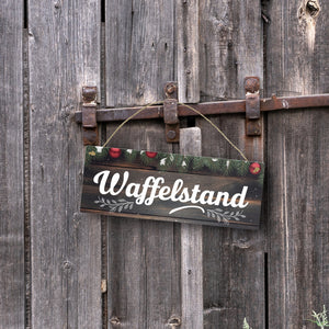 Winterlicher Waffelstand Metallschild