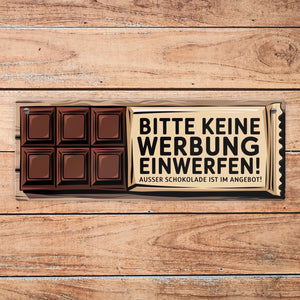 Bitte keine Werbung einwerfen Metallschild - ausser Schokolade im Angebot