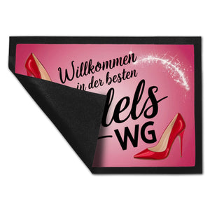 Willkommen in der besten MädelsWG Fußmatte in 35x50 cm mit High-Heels