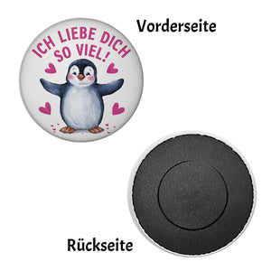 Pinguin ICH LIEBE DICH Magnet für Tierfreunde