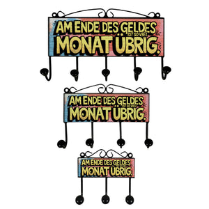 Graffiti Humor Kleiderhaken Leiste mit 3 Haken mit frechem Spruch