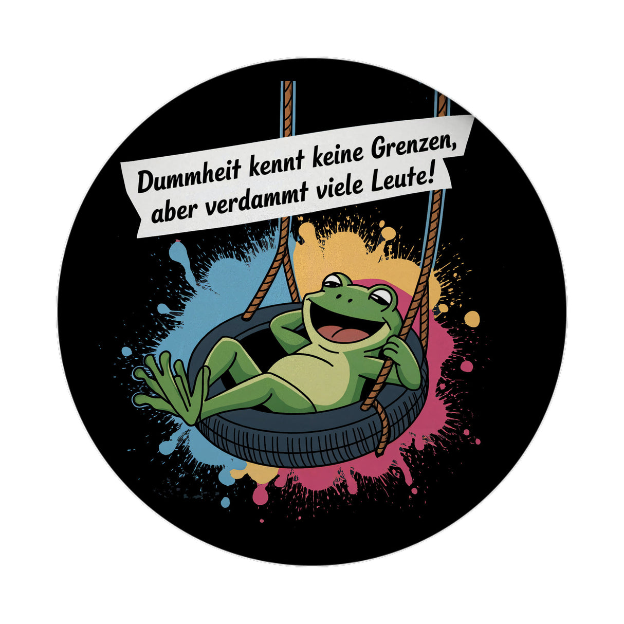 Grüner Frosch Magnet - Dummheit kennt viele Leute