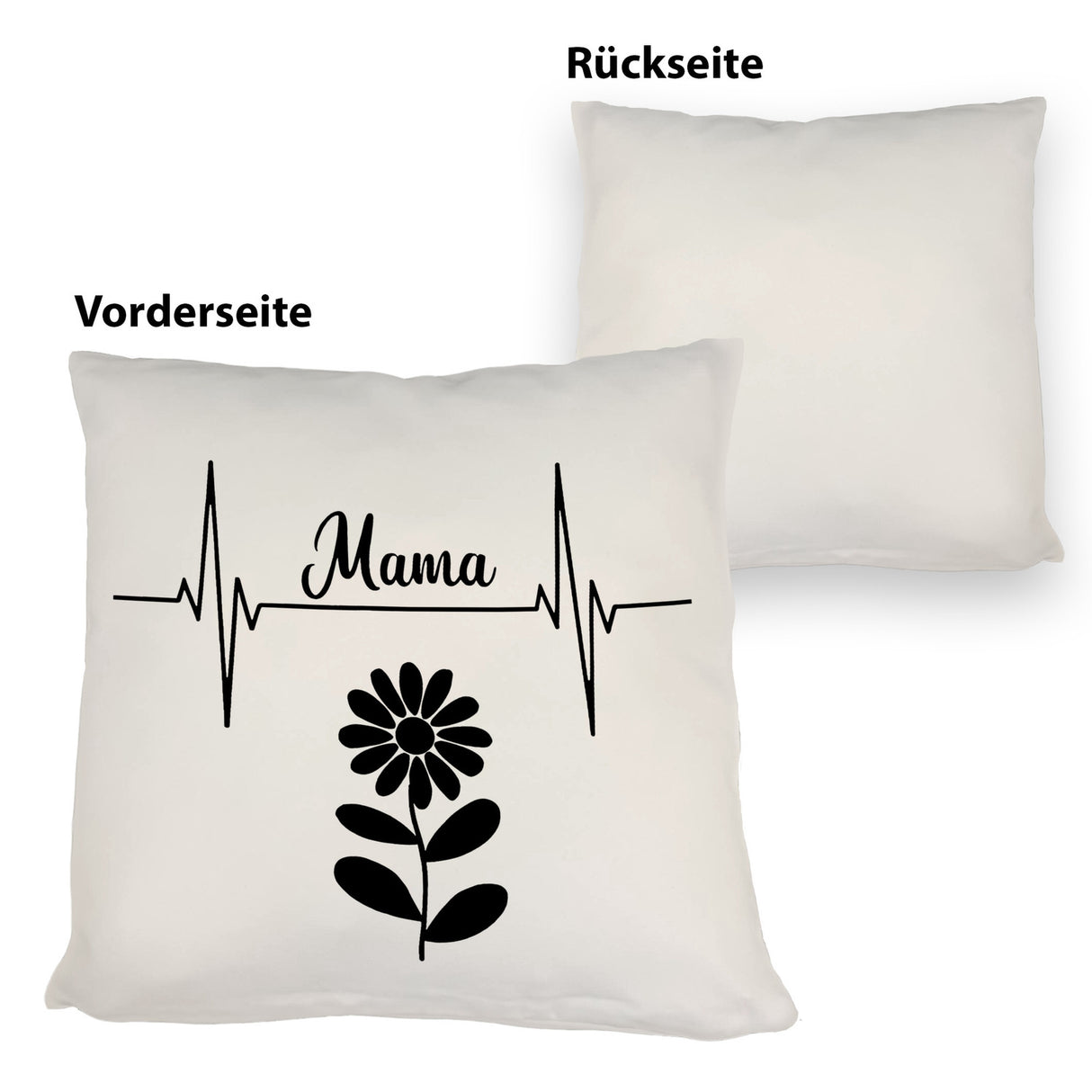Mama Herzschlag mit Blume Kissen für Mütter